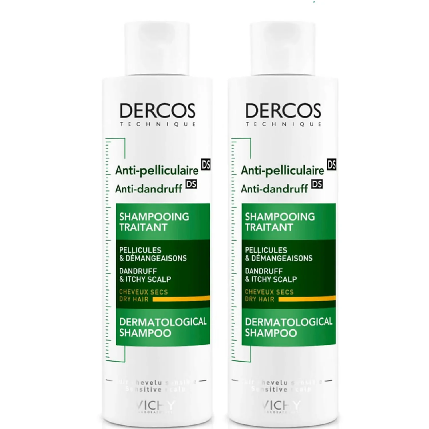 Vichy Dercos Antidandruff Shampoo Dry Hair Duo 200ml - Image 2