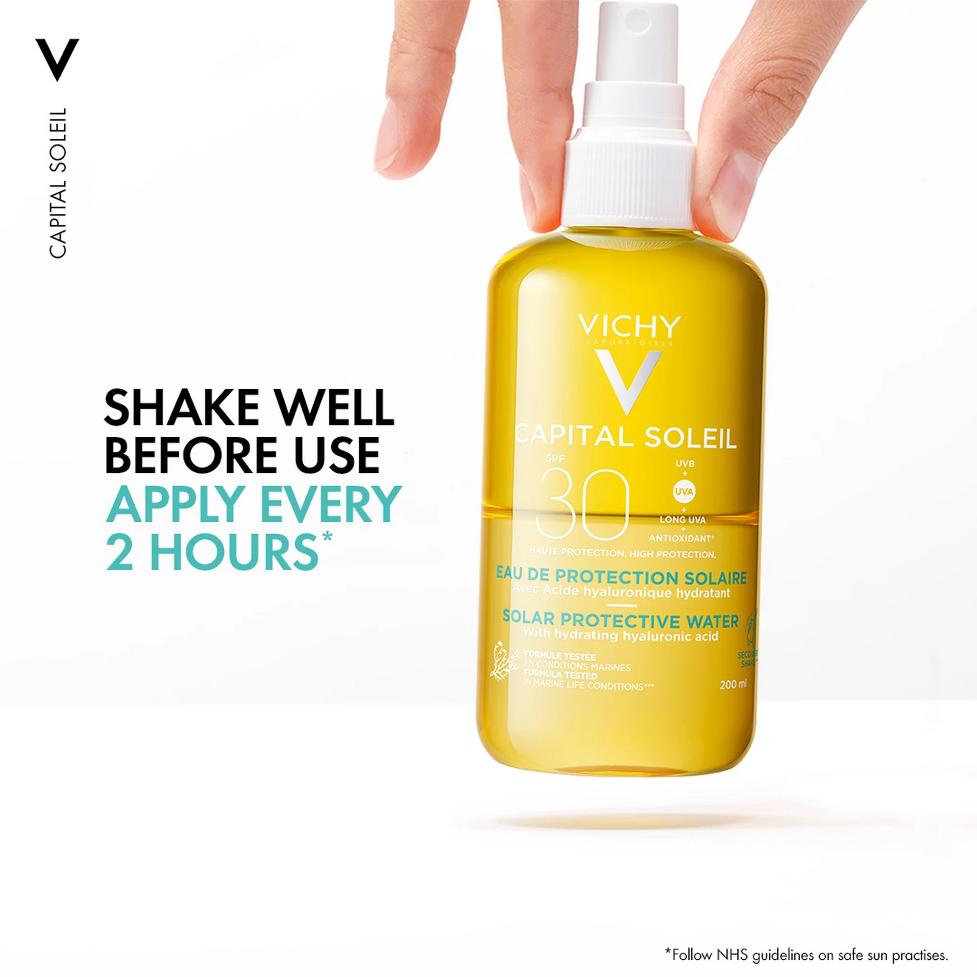 Vichy Ideal Soleil Protective Solar Water - Hydrating 200ml - Image 2