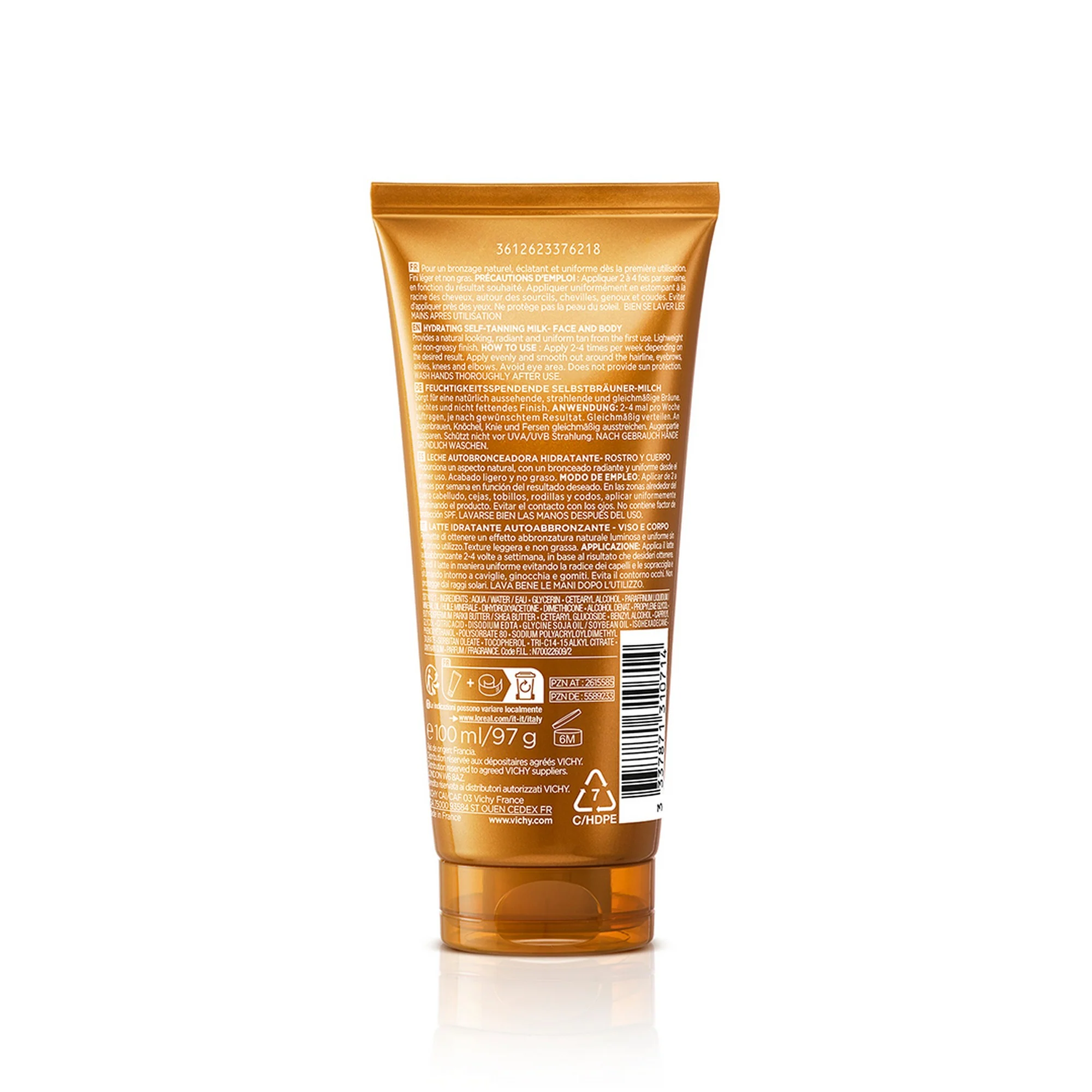 Vichy Capital Soleil Hydra-Bronzing Self-Tanning Milk Face & Body 100ml - Image 2