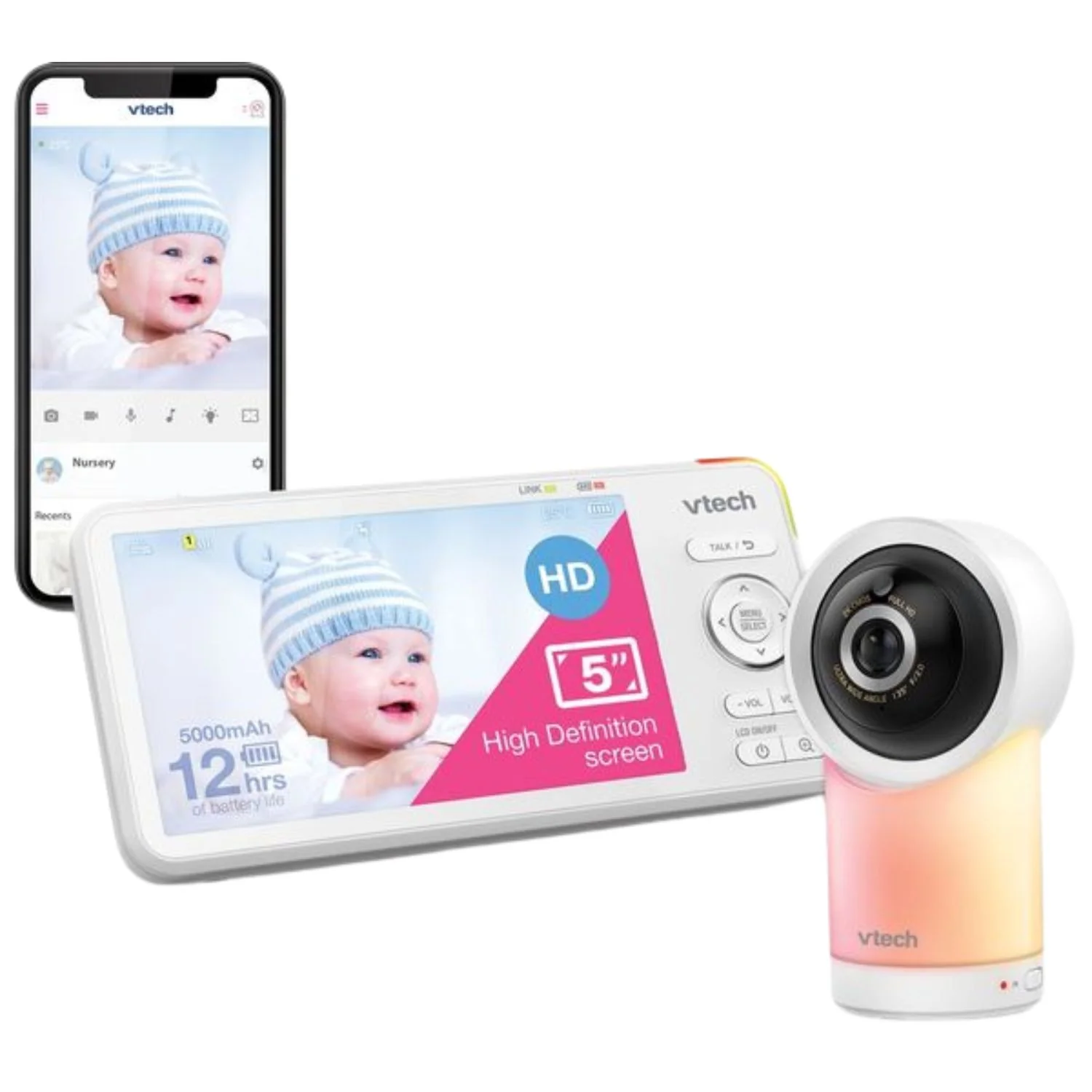 VTech RM5766HD 5" LCD Screen Smart Video Baby Monitor