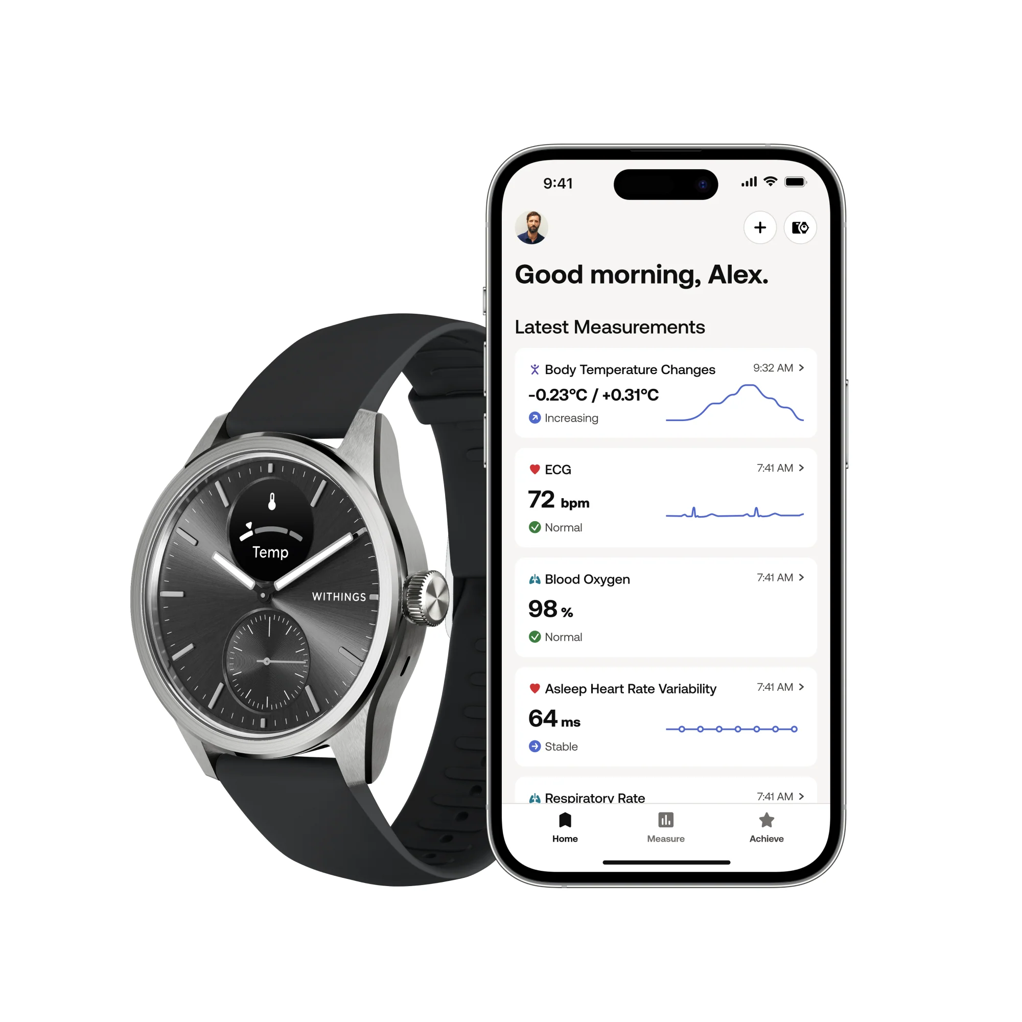 Withings Scanwatch 2 42Mm Black - Health & Fitness Smartwatch - Image 2