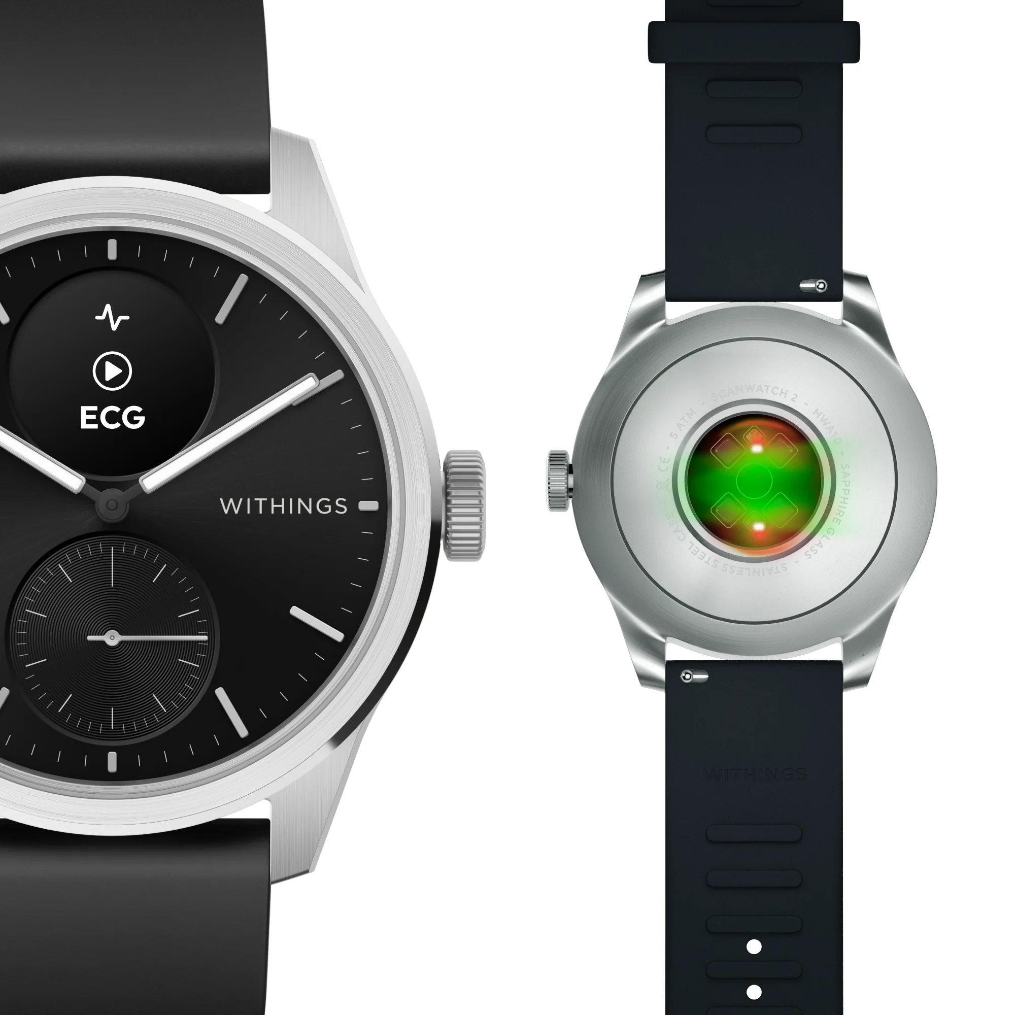 Withings Scanwatch 2 42Mm Black - Health & Fitness Smartwatch - Image 4