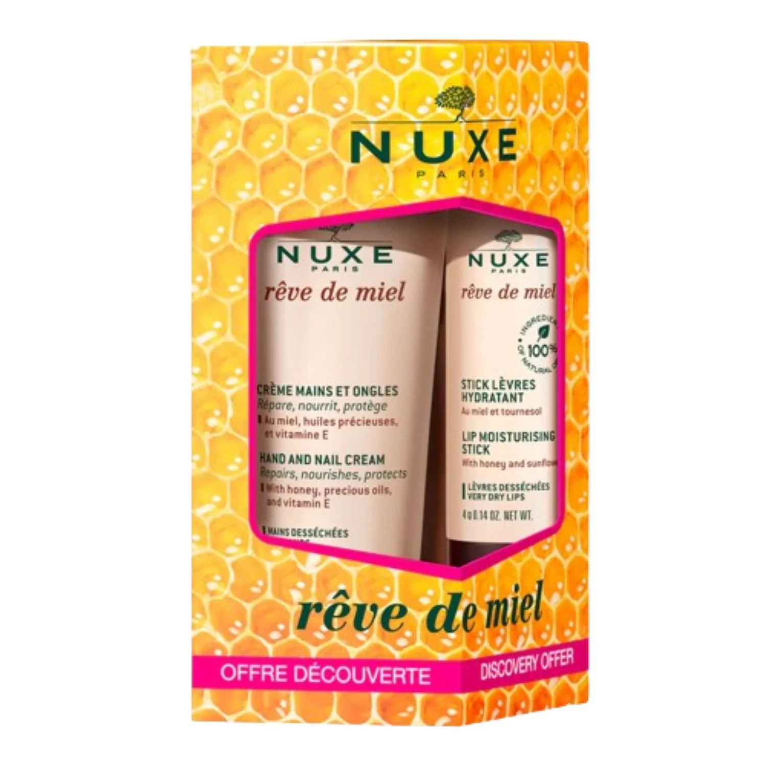 Nuxe Reve de Miel Lip & Hand Care Discovery Duo