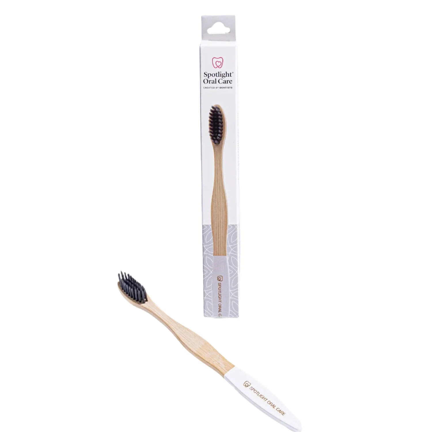 Spotlight Oral Care White Bamboo Toothbrush